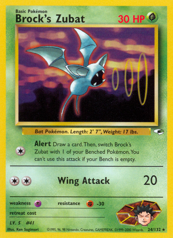 Gym Heroes Brock's Zubat #24/132 unlimited